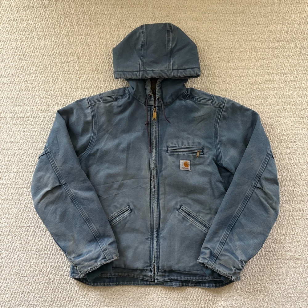Vintage Carhartt Hooded Rare Slate Blue